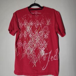 Y2K Jedidiah Buckle Men's Small Red T-Shirt Affliction Style Gothic Religous